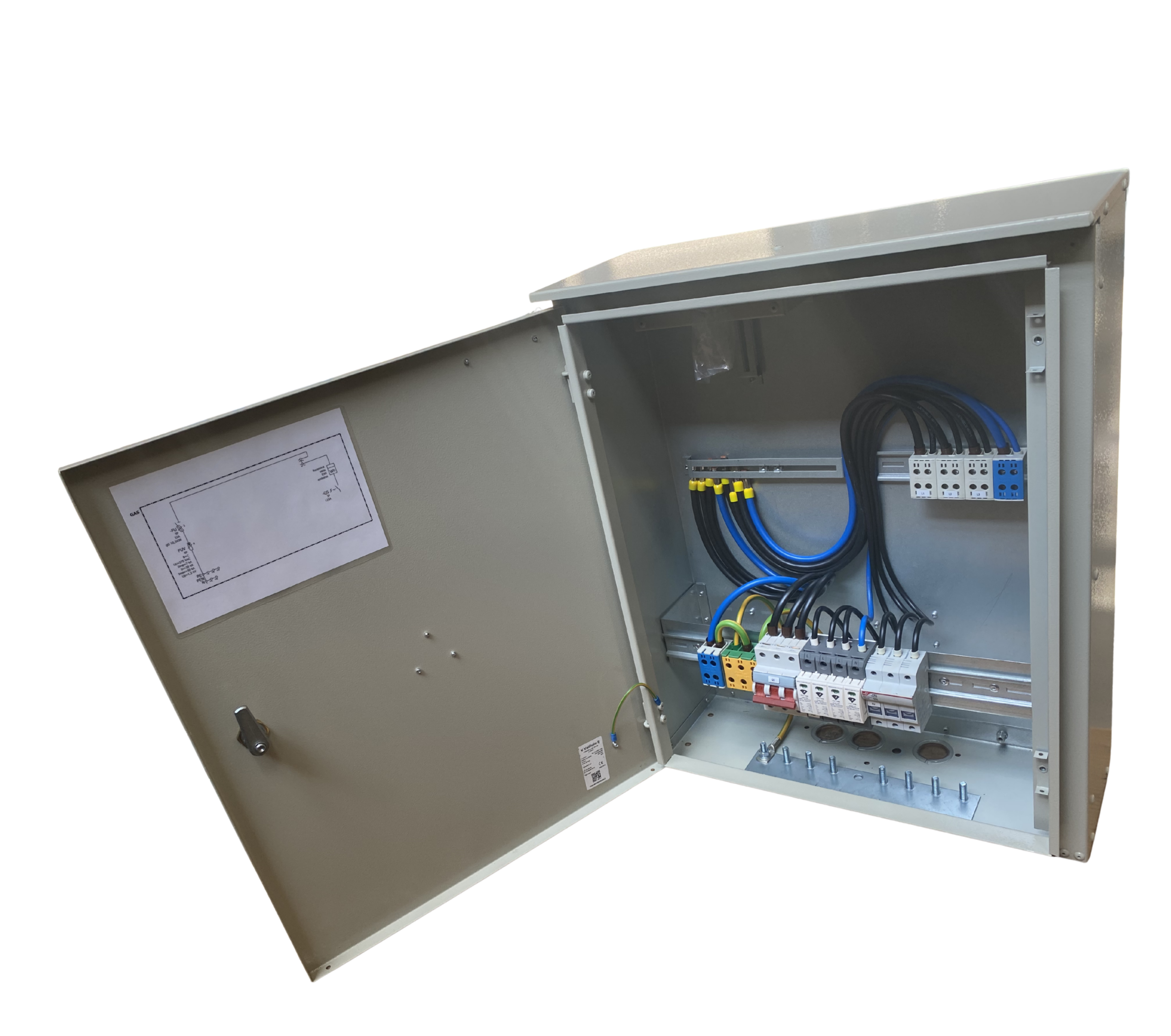 Gamintojo skydas GAS 125A (60kW) be abonentinių automatinių jungiklių 630x500x200mm - Image 2